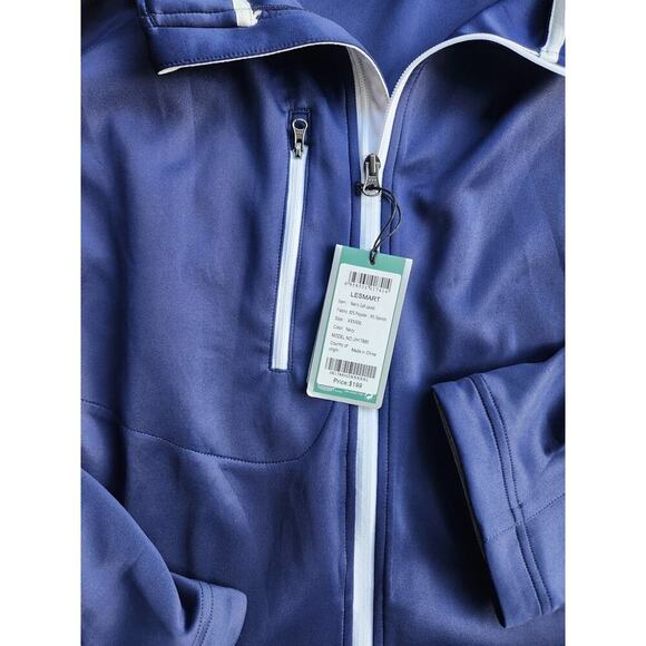 Lesmart Golf Series Jacket Men's Sz 5XL Navy Full Zip With Pockets Plus Size NWT - Picture 3 of 7